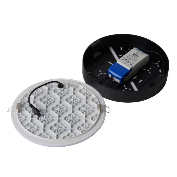 Lucide CERES-LED - Lámpara de techo Baño - Ø 21,5 cm - LED Regul. - 1x30W 3000K - IP44 - Negro - detalle 1